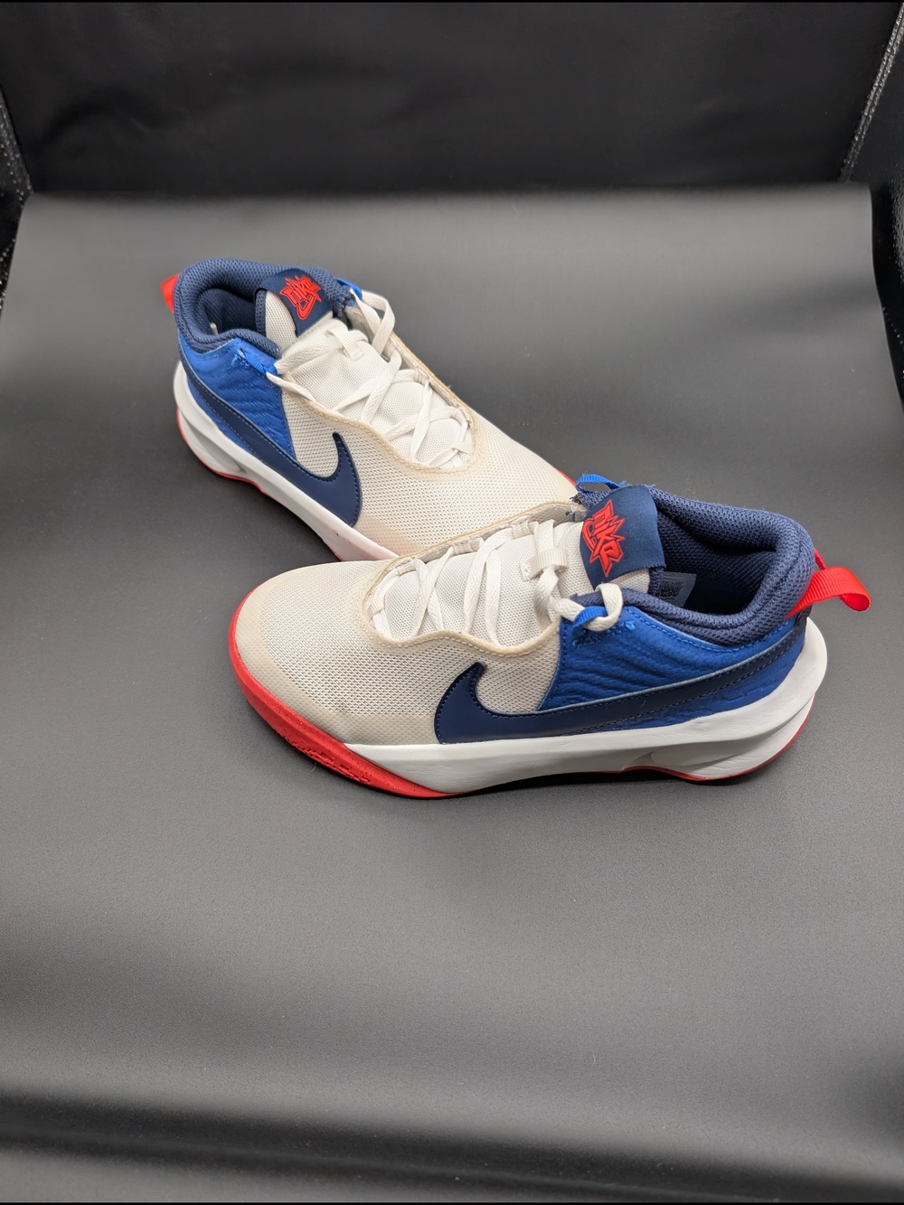 Nike Kid's Blue/White Performance Basketball Shoes - Picture 1 of 3